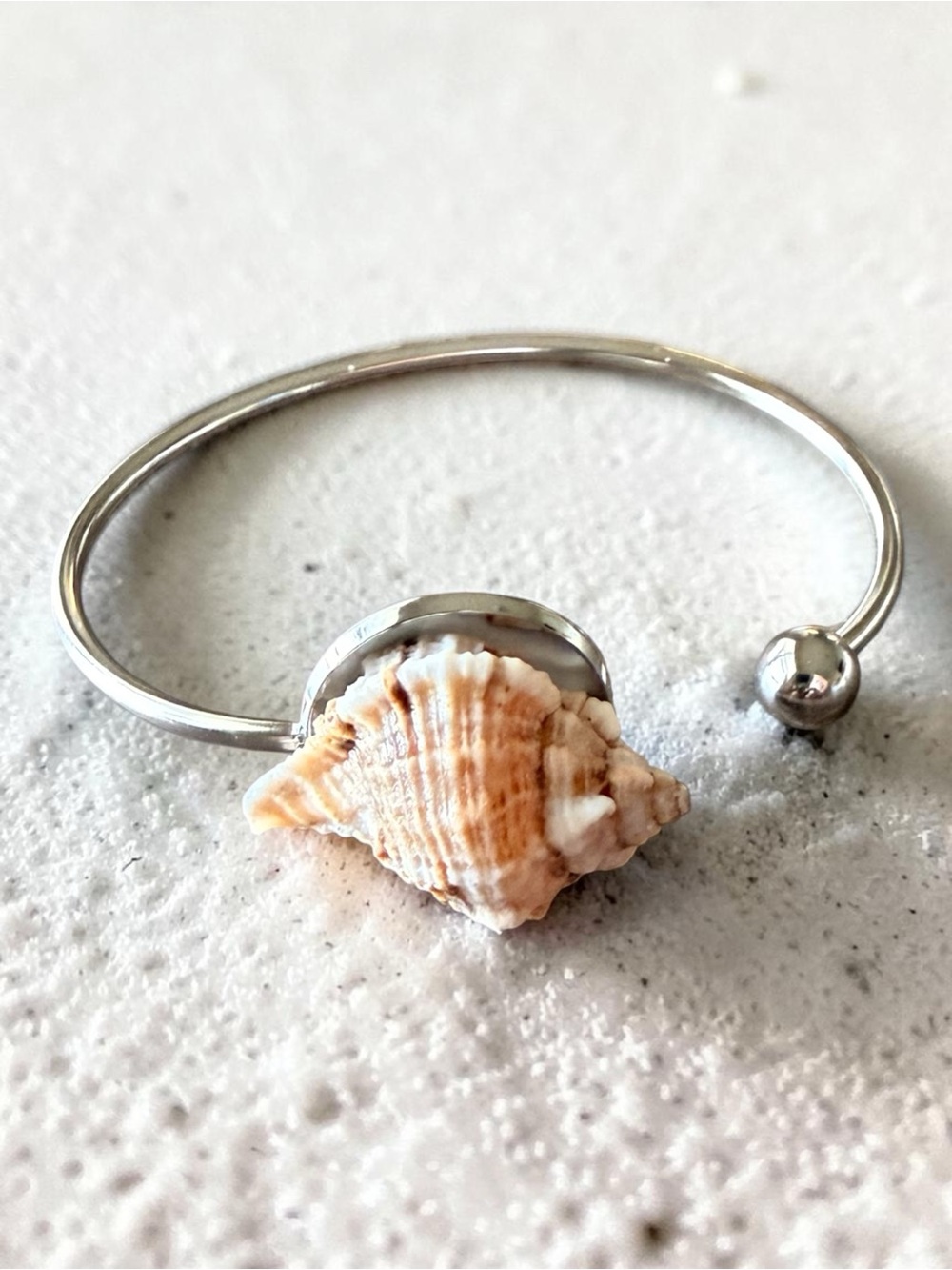 Lace Murex Seashell Cuff Bracelet Adjustable
